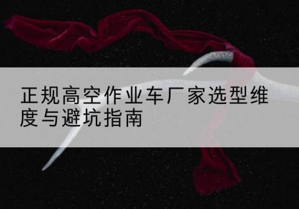 东兴高空作业车厂家-正规选型维度与避坑指南